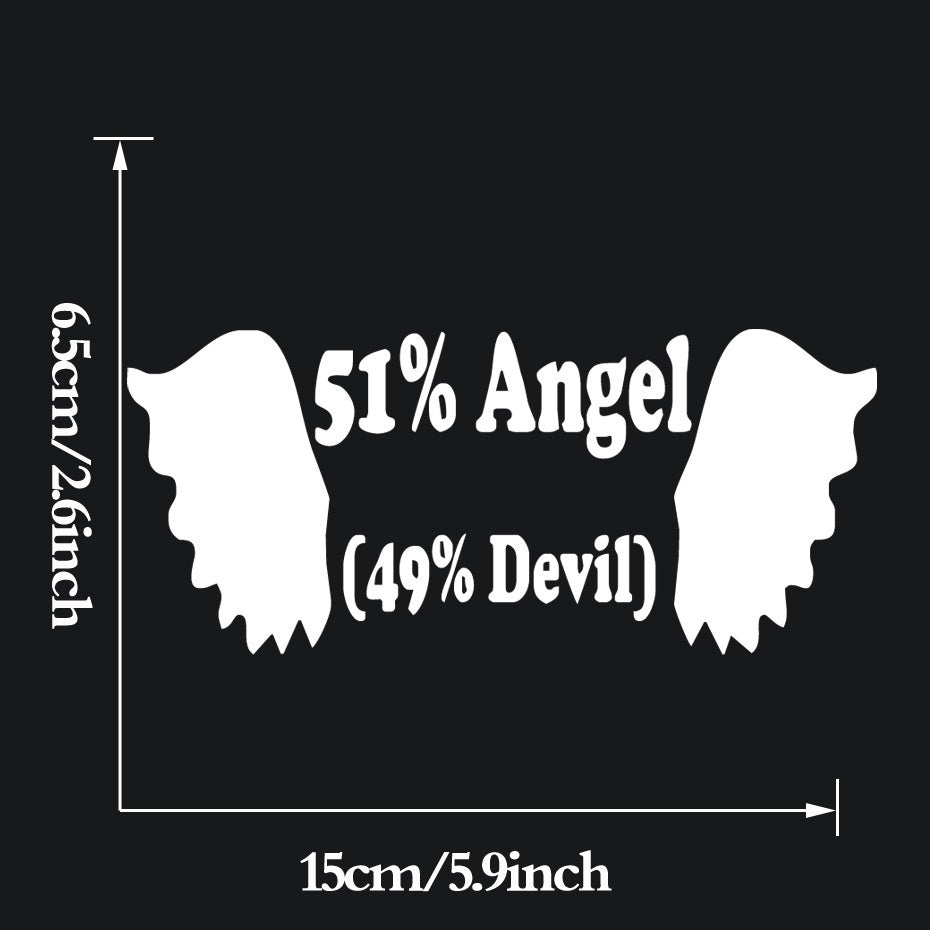 2018 NEW 1PCS 8.7*20CM PVC Vinyl Angel Wing Devil Car Sticker Decal Car Window Sticker