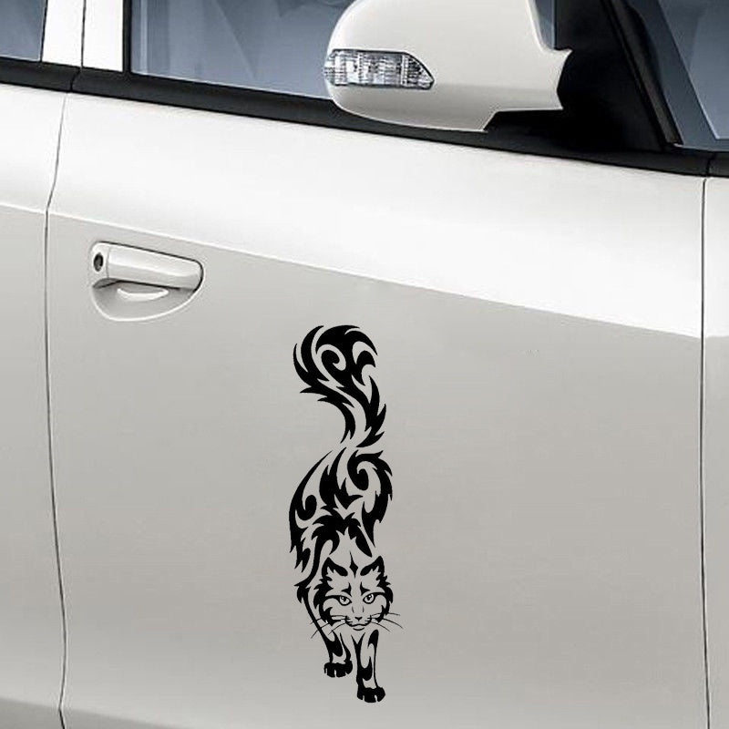 2018 NEW 1PCS 6.1*20CM Car Styling  Funny Cartoon Decals Classic Pet Cat Vinyl Car Sticker Accessories