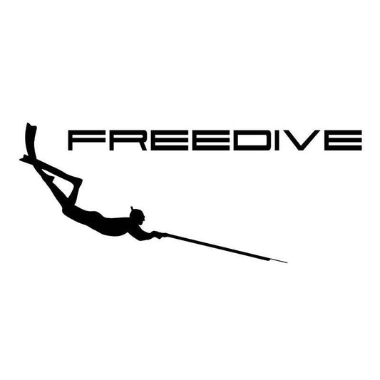 High-quality 17.8CM*7.2CM Spear Fishing Sticker Wetsuit Pneumatic Speargun Freediving Snorkel Car Stickers And Decals