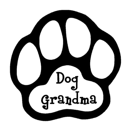 Hot 15.2CM*15.2CM Dog Grandma Paw Print Fun Unique Vinyl Graphic Decal Car Sticker Car Styling Decoration