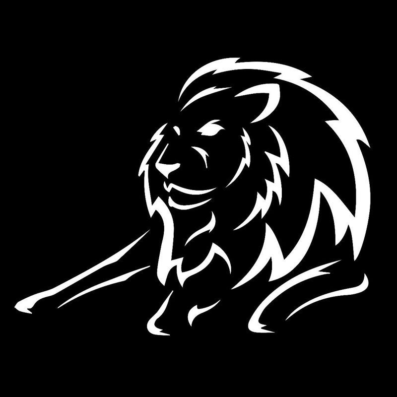 2018 NEW 1PCS 25.4*19.7CM Strong Crouching Lion Animal Vinyl Car Sticker And Decal Waterproof Car Styling