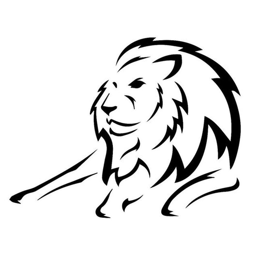 2018 NEW 1PCS 25.4*19.7CM Strong Crouching Lion Animal Vinyl Car Sticker And Decal Waterproof Car Styling