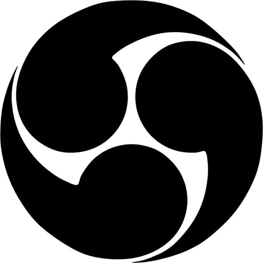 9.5cm*9.5cm Japanese Shinto Tomoye Symbol Vinyl Car Sticker Motorcycle