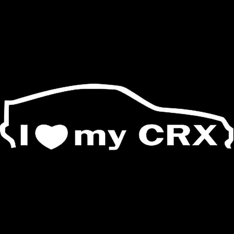 Fashion 15.2CM*4.4CM I Love My car CRX JDM Decal Car Stickers Motorcycle Stylings And Accessories
