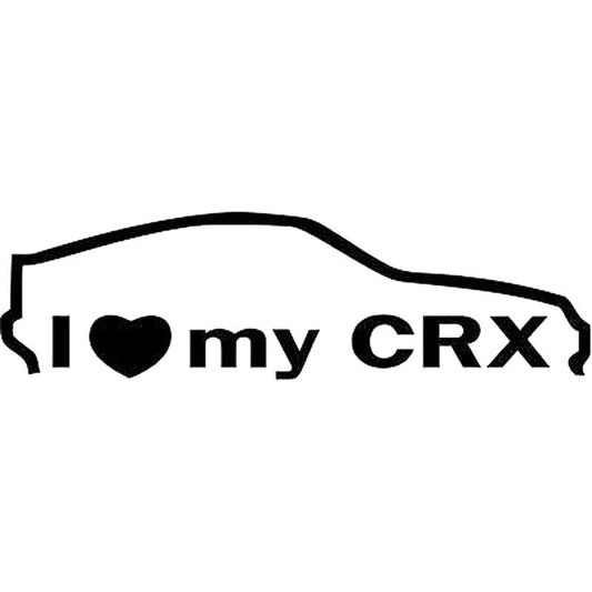 Fashion 15.2CM*4.4CM I Love My car CRX JDM Decal Car Stickers Motorcycle Stylings And Accessories