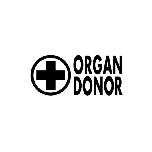 High-quality 14.5CM*6.5CM Personalized Body Stickers ORGAN DONOR Vinyl Accessories