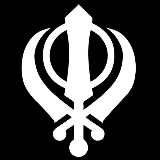 High-quality 11.1*17.9CM Personality Of The Sikh Symbol JDM Car Sticker Cartoon Motorcycle Vinyl Decals