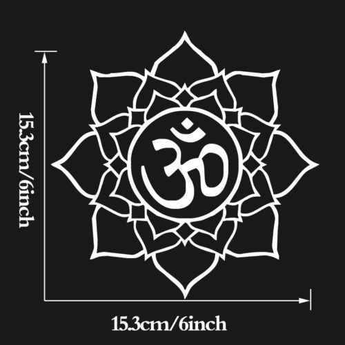 Fashion 1PCS 17*17CM Lotus Flower Symbol Vinyl Decal Sticker Car Window/Any Smooth Surface Sticker