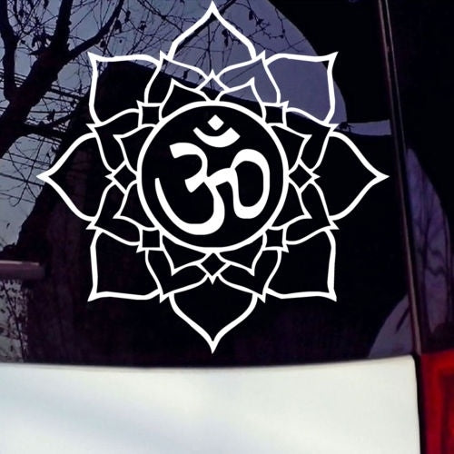 Fashion 1PCS 17*17CM Lotus Flower Symbol Vinyl Decal Sticker Car Window/Any Smooth Surface Sticker