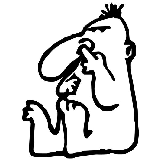 Hot 9.5cm*12.7cm Nose Picker Decal Cartoon Car Styling Car Accessories Stickers