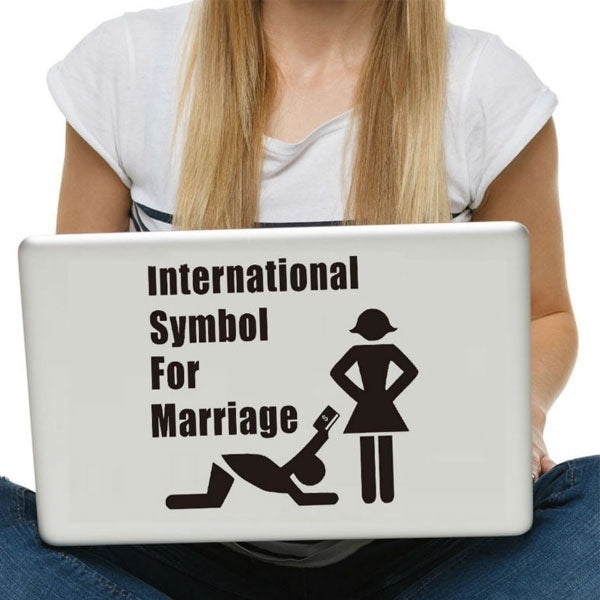 High-quality 1PCS 14*14cm International Symbol For Marriage Removable Vinyl Funny Car Sticker Car Styling Decals For Car Window Bumper