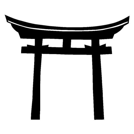 High-quality 15cm*12.6cm Shinto Torii Gate Shrine Car Accessories Car Sticker
