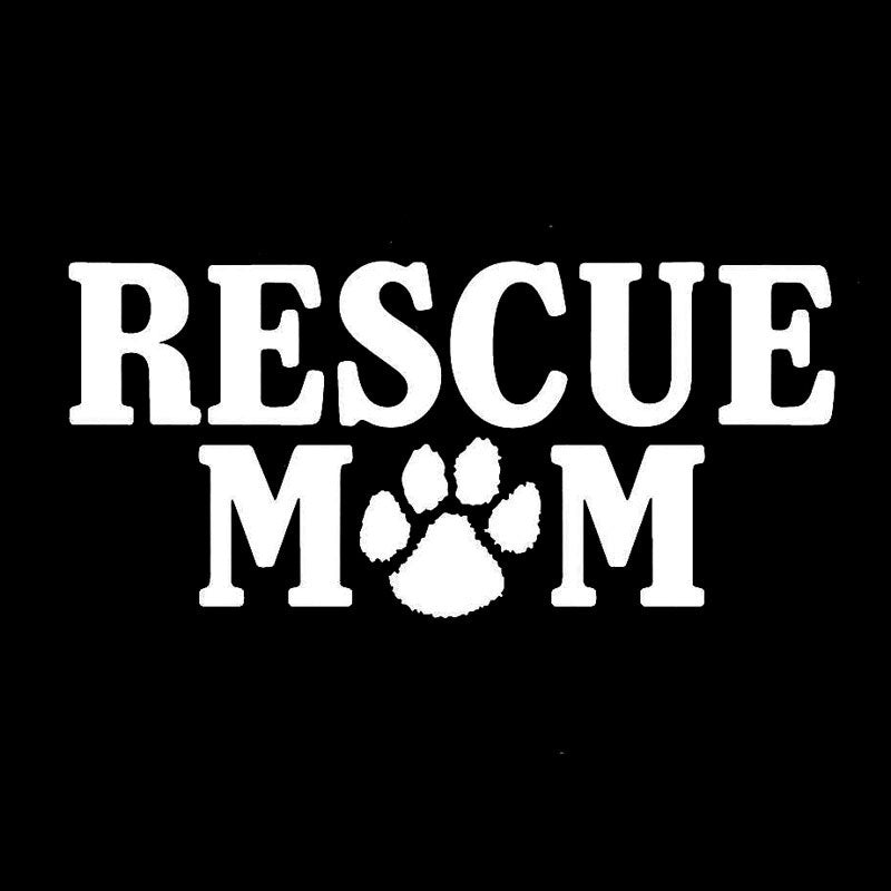 New Brand 16.5CM*7.7CM Rescue Mom Dog Puppy Paw Car Auto Window Quality Vinyl Decal Sticker Car Styling