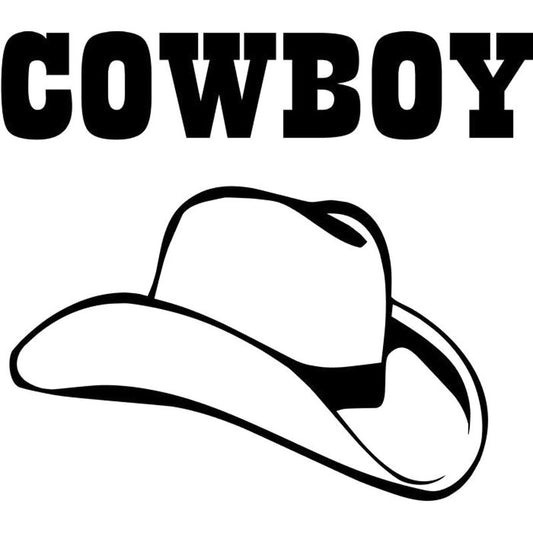 2018 NEW 16X14.1CM COWBOY HAT Personality Car-styling Vinyl Decal Car Sticker
