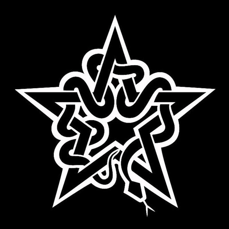 Fashion 13cm*13cm Snake And Star  Interesting Vinyl Car-styling Car Sticker Motorcycle Decals