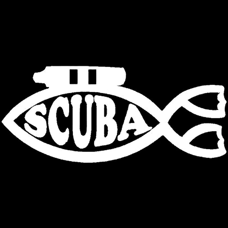 New Brand 16.5CM*7.2CM Scuba Diver Fish Dive Diving Christian Swim Funny Car Stickers and Decals Motorcycle Accessories