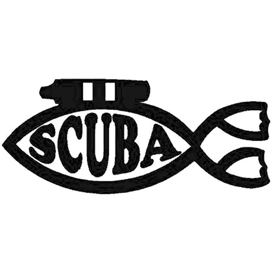 New Brand 16.5CM*7.2CM Scuba Diver Fish Dive Diving Christian Swim Funny Car Stickers and Decals Motorcycle Accessories