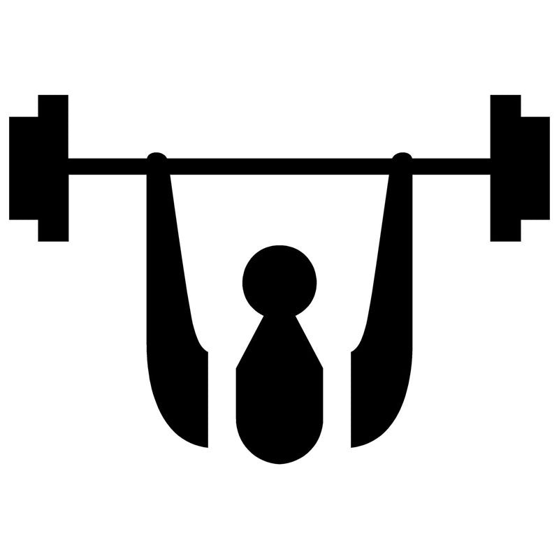 New Fashion 14*9.6CM Weightlifting Body Fitness Car Stickers Decals Fun Sports Motorcycle Stickers Car Styling