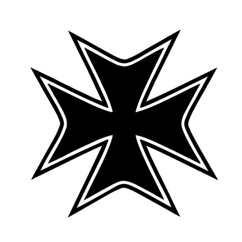 Hot 12.5*12.5CM CROSS Decoration Car Stickers Decals Motorcycle Car Styling