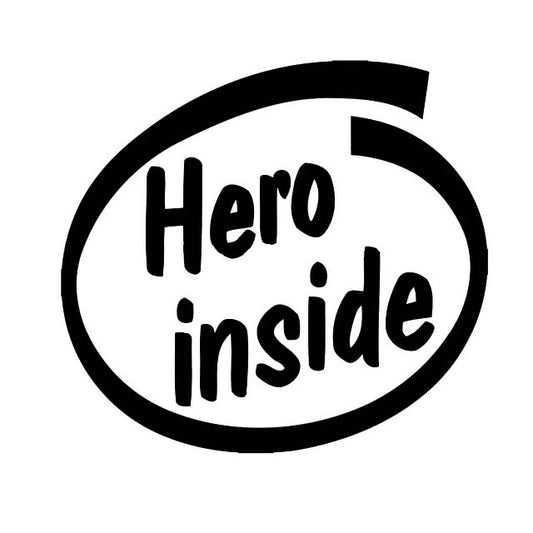 Hot 1PCS 13*13CM Hero Inside Funny Cute Auto Car Sticker Decal Waterproof Removable PVC Vinyl Sticker