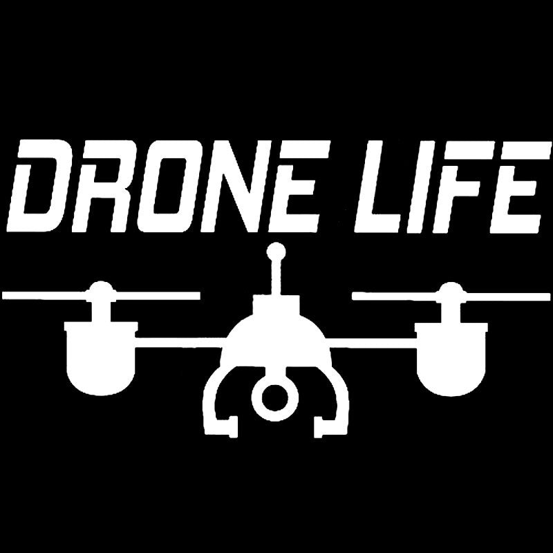 New Fashion 14CM*7.8CM Drone Decal Car Sticker UAV " Drone Life" Vinyl Car Stylings Motorcycle Decoration