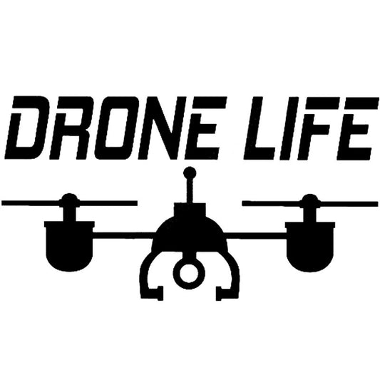 New Fashion 14CM*7.8CM Drone Decal Car Sticker UAV " Drone Life" Vinyl Car Stylings Motorcycle Decoration