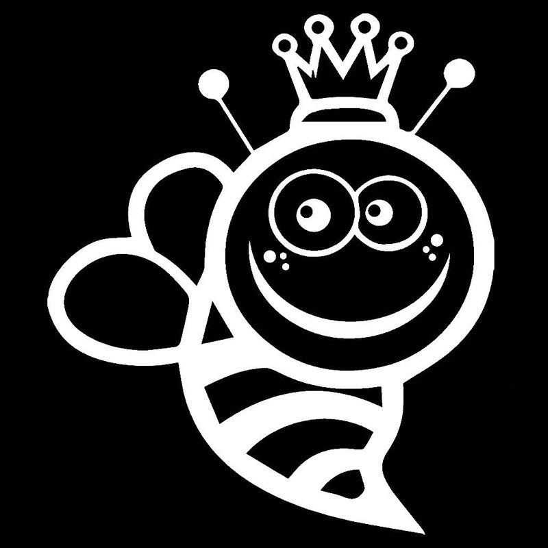 High-quality 1PCS 13.1*15.2CM  Bee Funny Vinyl Car Stickers Personalized Car And Motorcycle Body Decals