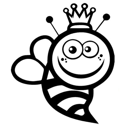 High-quality 1PCS 13.1*15.2CM  Bee Funny Vinyl Car Stickers Personalized Car And Motorcycle Body Decals