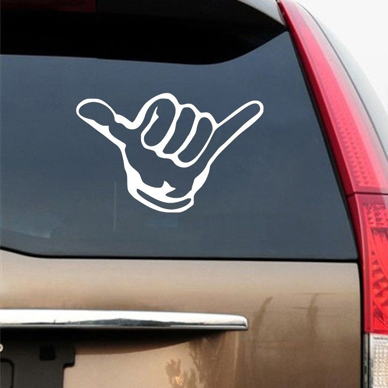 2018 NEW 1PCS 15*9.5CM Vinyl PVC Finger Funny Car Window Sticker Decal Car Decoration Accessories