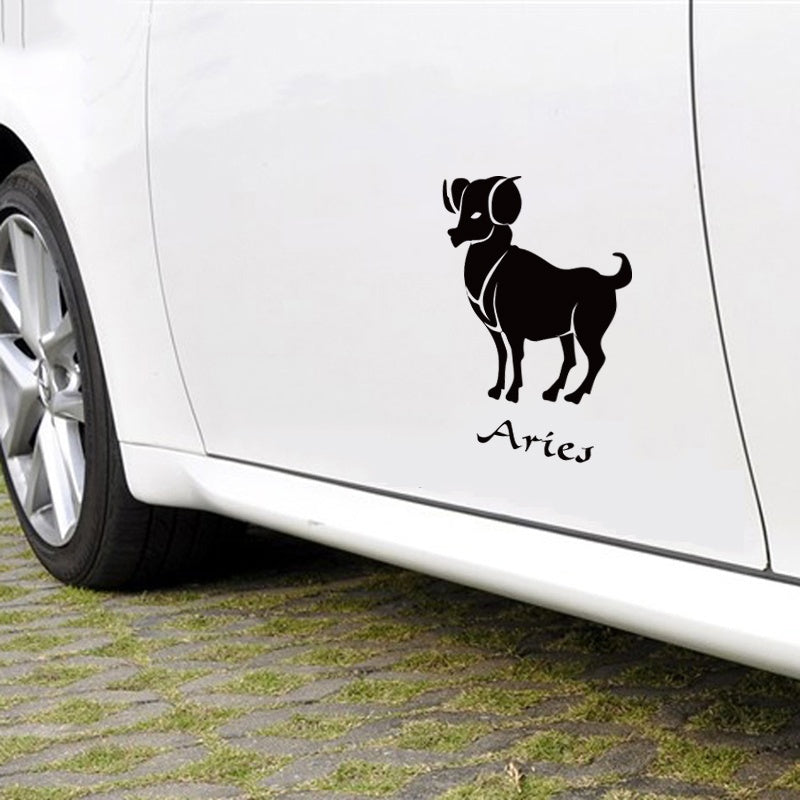 Hot 1PCS 20*15CM Car Styling Constellation Design Cartoon Car Sticker Auto Decor Vinyl Stickers Car Window Side Door Tail DIY Decor