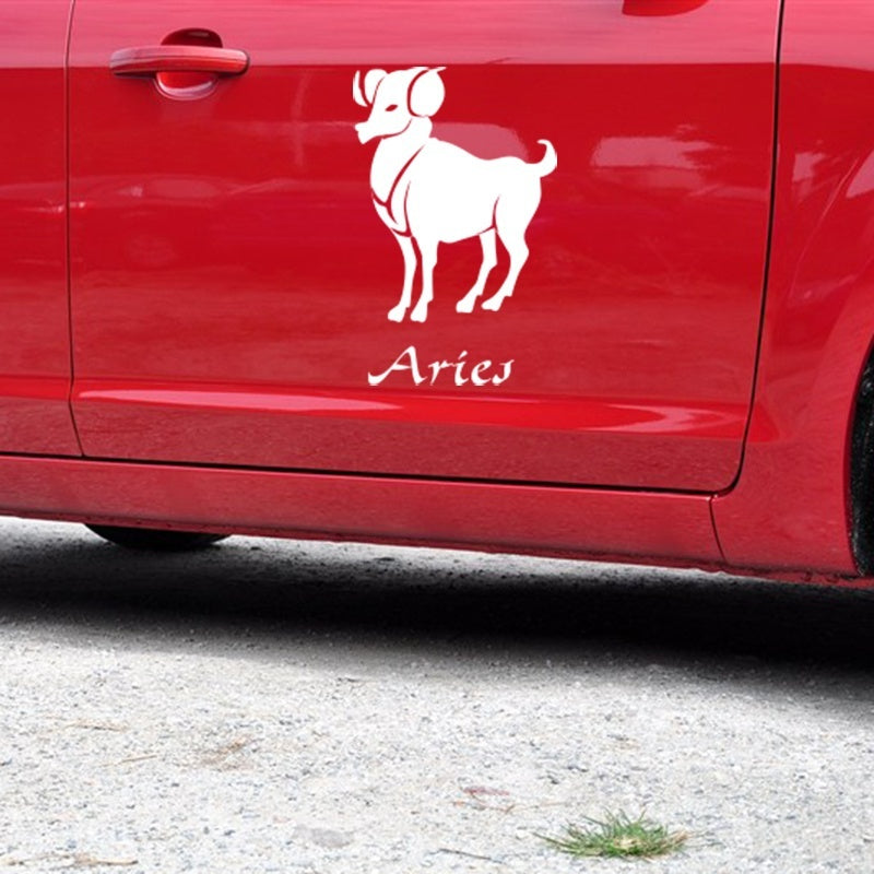 Hot 1PCS 20*15CM Car Styling Constellation Design Cartoon Car Sticker Auto Decor Vinyl Stickers Car Window Side Door Tail DIY Decor