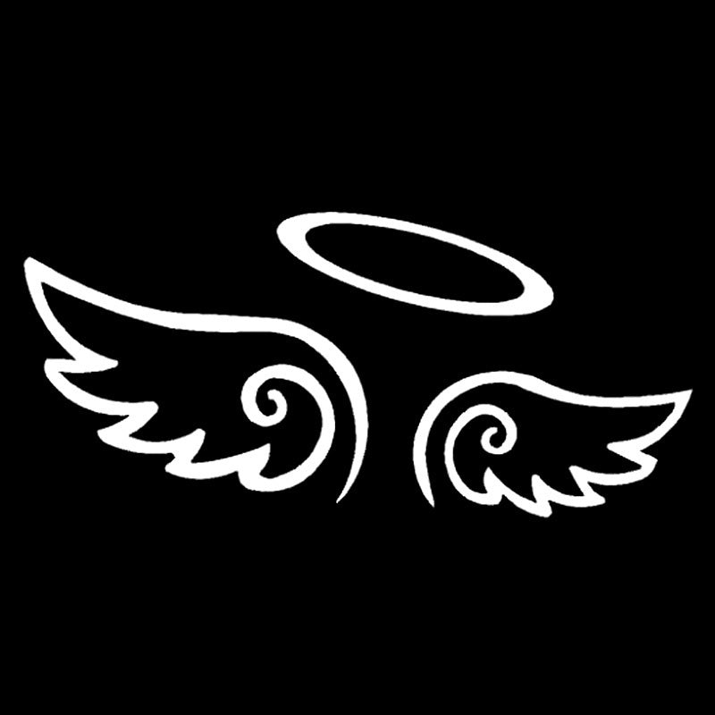Hot 13.6cm*6.2cm Angel Wings  Car Styling Motorcycle Stickers