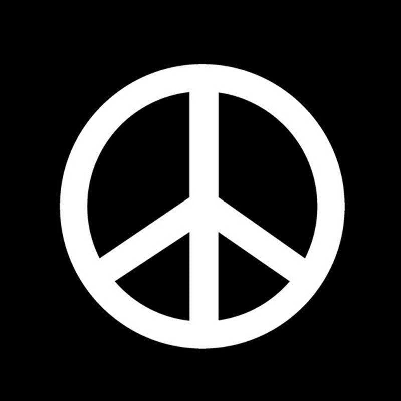 12.5*12.5CM PEACE Sign Bumper Sticker Anti-nuclear War Cartoon Logo Body Decoration Car Sticker Decals