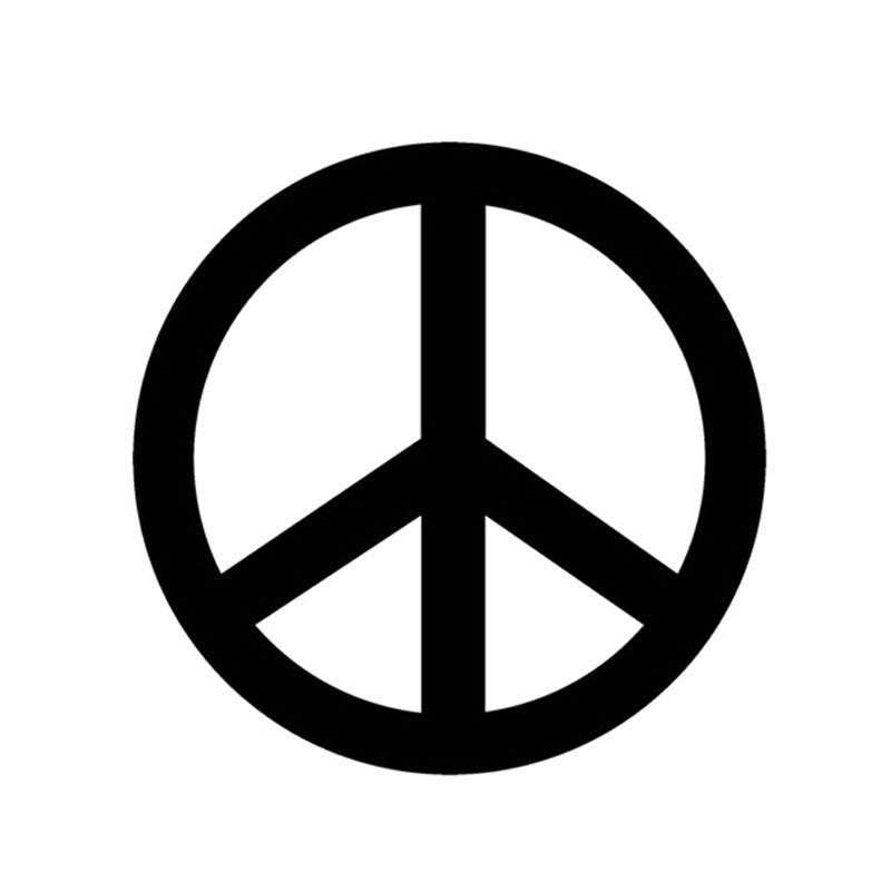 12.5*12.5CM PEACE Sign Bumper Sticker Anti-nuclear War Cartoon Logo Body Decoration Car Sticker Decals
