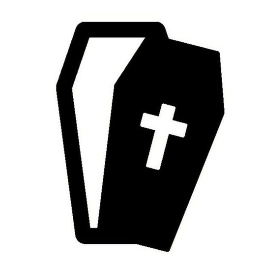 New Hot 10*13CM Halloween Coffin Car Stickers Decals Motorcycle  Stickers Car Styling Accessories
