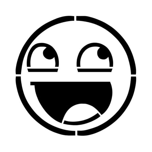 New Fashion 9.5*9.5CM Emoticons Face Funny Car Stickers  Car Styling Accessories Motorcycle decal