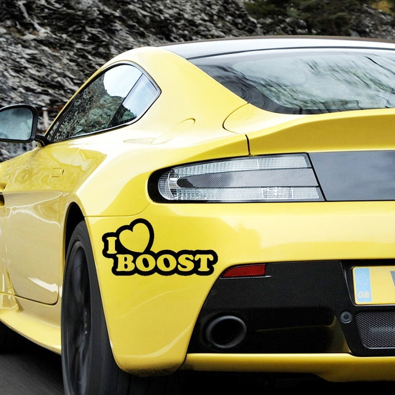 Hot 1PCS 9.3*20CM Vinyl PVC I love Boost Funny Car Sticker Decal