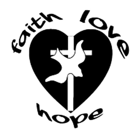 New Brand 18CM*18CM Faith Hope Love Car Vinyl Window Decal Sticker Christian Cross For Cars Creative Sticker Decoration