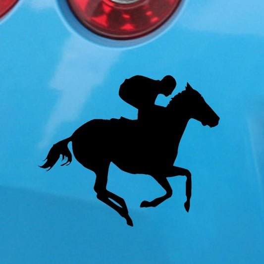 High-quality 1PCS 18.2*15.2CM Horse Racing Decals Personalized Car Stickers Car Cover Scratches  Decorative Accessories
