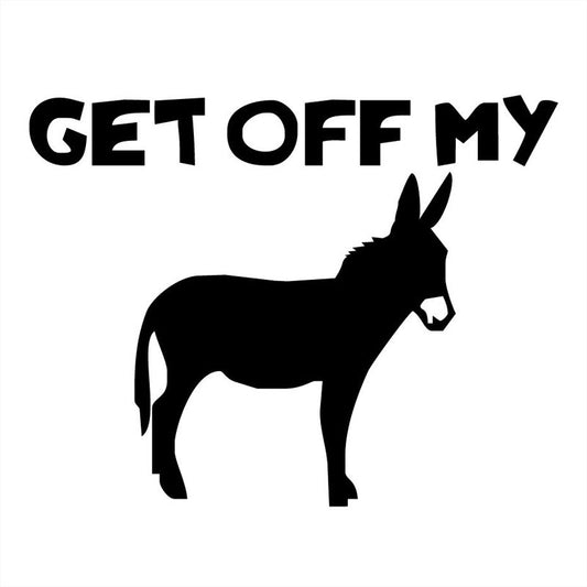 New Brand 16.7CM*13CM Get Off My Ass Donkey Jackass Adult Funny Vinyl Car Sticker Accessories Car Styling Decorative