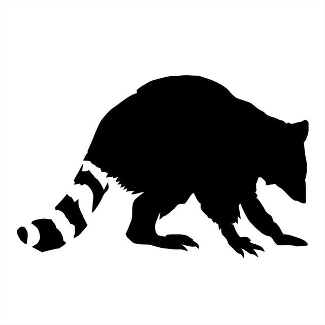 High-quality 1PCS 12.5*20CM Raccoon Bear Vinyl Car Sticker Decal Funny Cute Animal Body Decoration Accessories