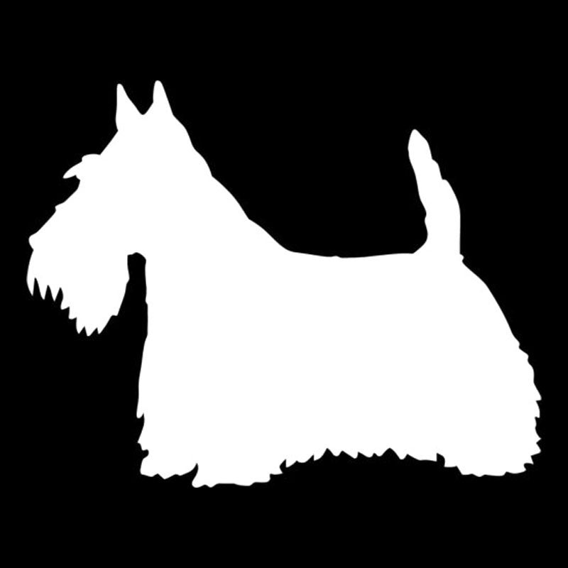 High-quality 11.9*9.5CM Scottish Terrier Dog Vinyl Decal Car Window Stickers Motorcycle Car Styling Decoration