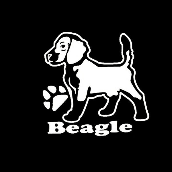 Fashion 1PCS 17*17CM Car Styling Type Car Stickers Motorcycle Stickers Decals Beagle Waterproof Bumper Car Sticker