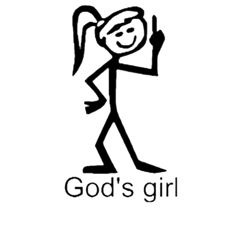 New Fashion 12.3CM*21.6CM Gods Girl Christian Car Decal Sticker Car Sticker Accessories