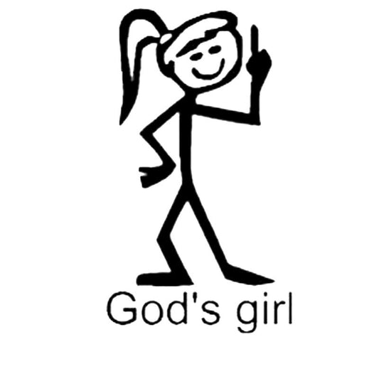 New Fashion 12.3CM*21.6CM Gods Girl Christian Car Decal Sticker Car Sticker Accessories