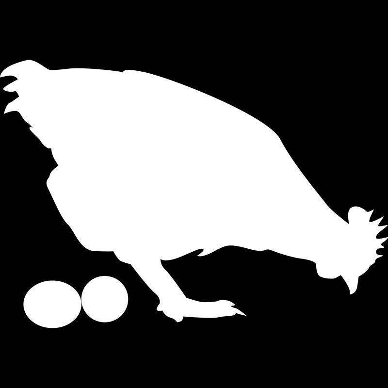 Hot 15.3*10.6CM Chicken And Eggs Interesting Car-styling Vinyl Decal Car Stickers