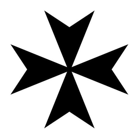 Hot 9.5*9.5CM Maltese Cross  Car Sticker Cartoon Motorcycle Vinyl Decals