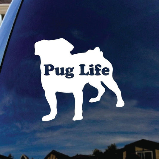 New Brand Pug Life Puppy Car Window Vinyl Decal Sticker 4inches Wide