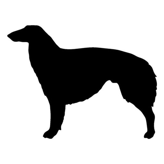 New Hot 16.8*12.8CM Borzoi Dog Vinyl Decal Car Stickers Waterproof Car Styling Bumper Decoration