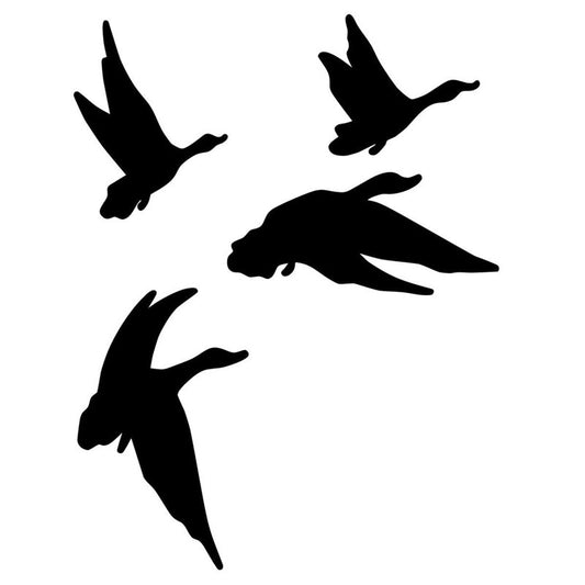 High-quality Four Flying Wild Ducks Funny Car Stickers Vinyl Hunting Car Styling Decal Sticker
